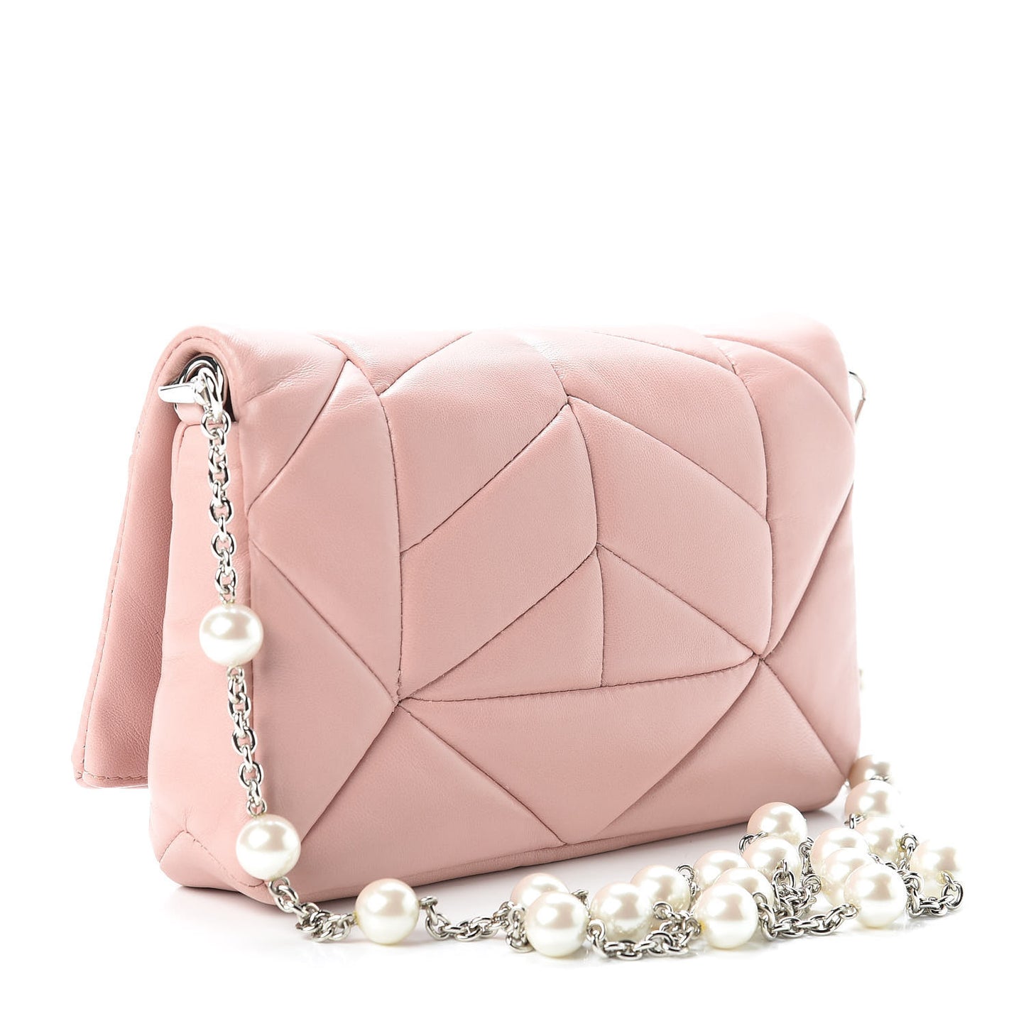 Nappa Patch Pearl Shoulder Bag Orchidea