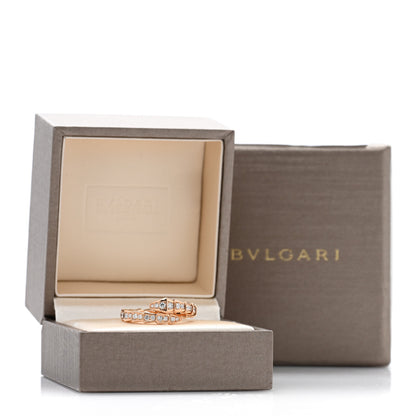 Bulgari 18K Rose Gold Diamond Serpenti Viper Pave Ring L 5 of 5
