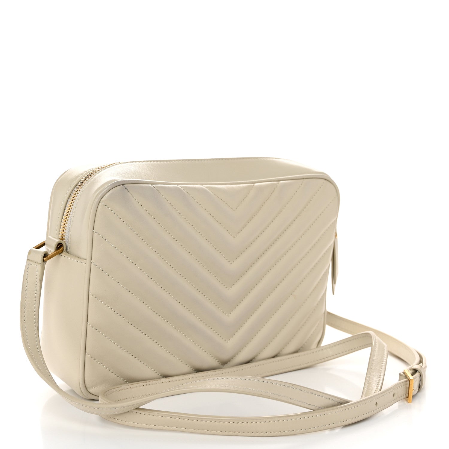 Saint Laurent Calfskin Matelasse Monogram Lou Camera Bag Crema Soft 3 of 12