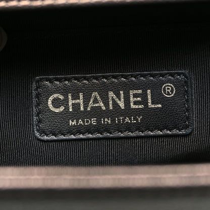 Chanel Iridescent Goatskin Quilted Medium Boy Flap Dark Gold 6 of 10