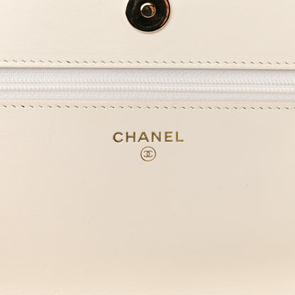 Chanel Caviar Quilted Boy Wallet On Chain WOC White 6 of 13