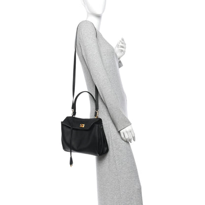 Balenciaga Grained Calfskin Small Rodeo Top Handle Handbag Black 2 of 10