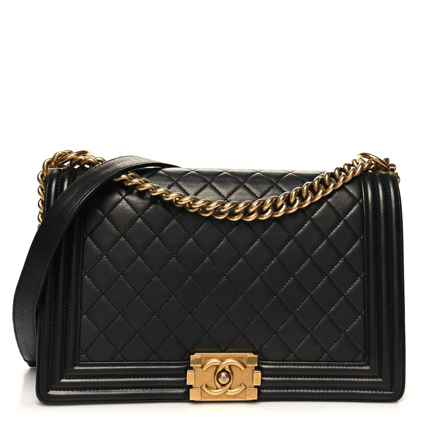 Chanel Lambskin Quilted New Medium Boy Flap Black 1 of 10