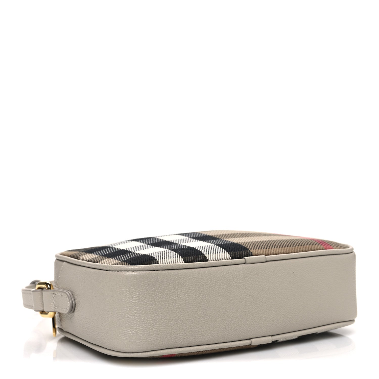 Burberry Giant Check Calfskin Small Camera Bag Limestone 4 of 11