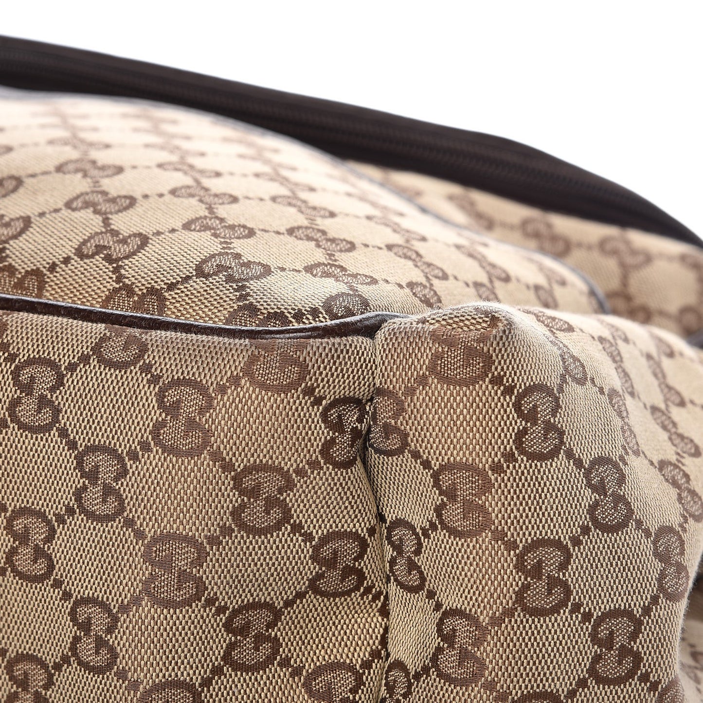 Monogram Natural Pigskin Large Diaper Bag Beige Ebony Cocoa Dark Chocolate
