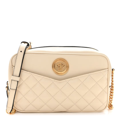 Versace Nappa Quilted Medusa Camera Bag Beige 1 of 9