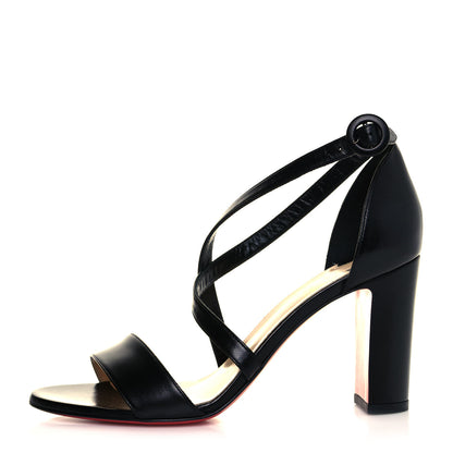 Christian Louboutin Nappa Loubi Bee Alta 85 Sandals 36.5 Black 1 of 8
