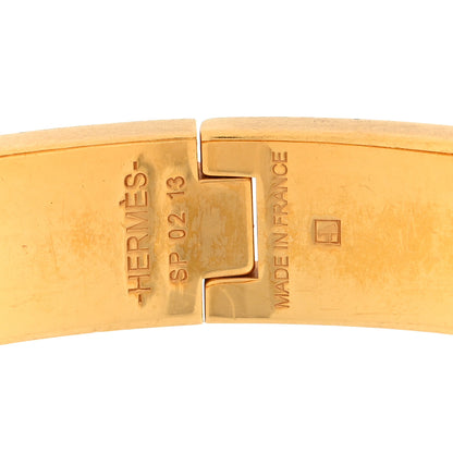 Hermes Enamel Narrow Clic Clac H Bracelet PM Marron Glace 4 of 5