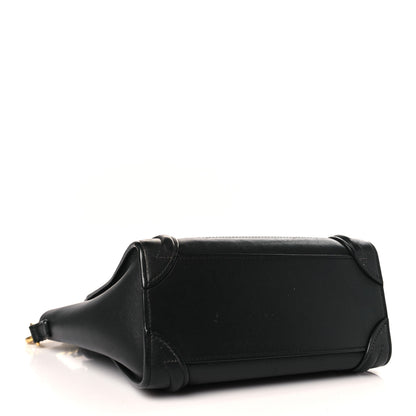 Celine Smooth Calfskin Nano Luggage Black 3 of 13