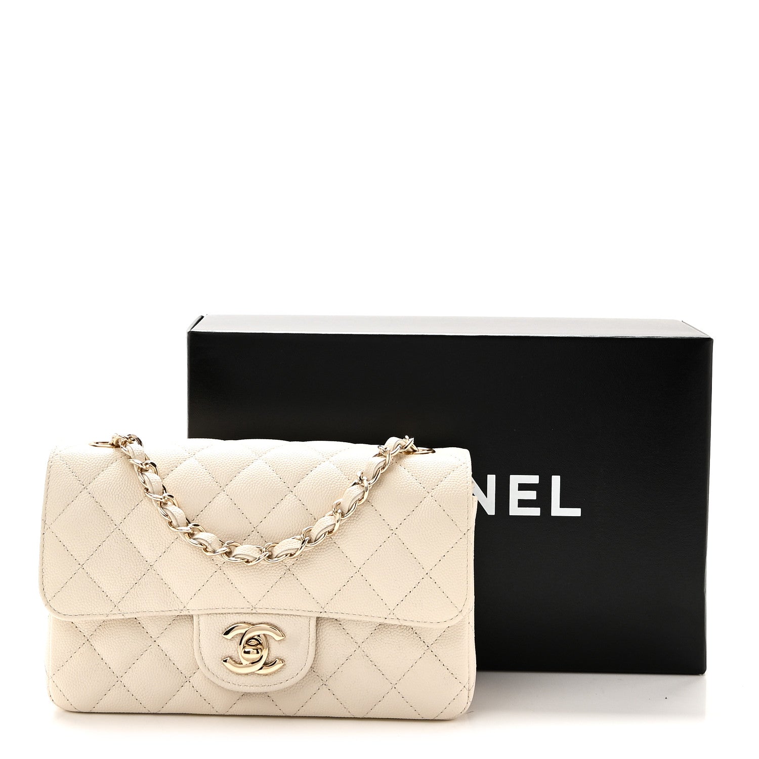 Chanel Caviar Quilted Mini Rectangular Flap White 11 of 11