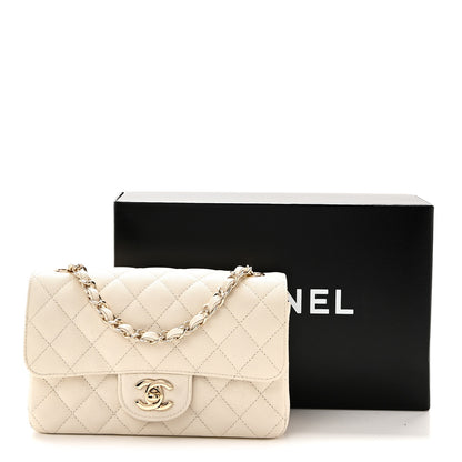 Chanel Caviar Quilted Mini Rectangular Flap White 11 of 11