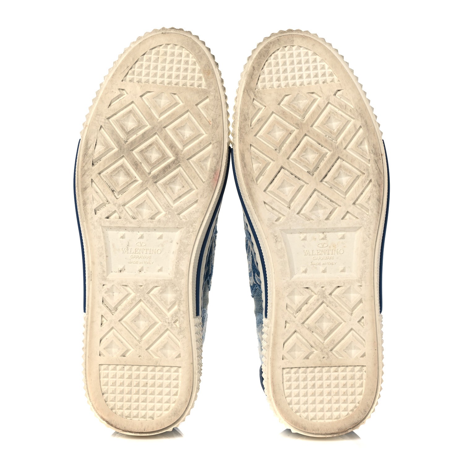 Valentino Garavani Denim Butterfly Embroidered Sneakers 38 Light Denim 5 of 13
