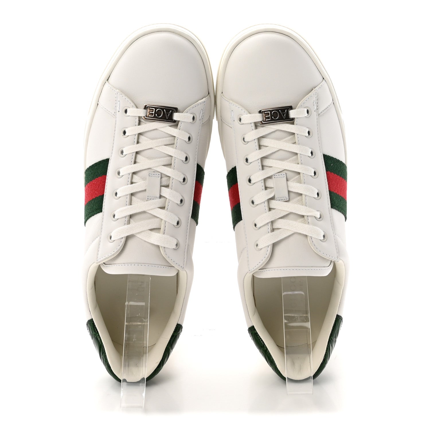 Gucci Ultralight Plume Calfskin Web Womens Ace Platform Sneakers 39.5 White 2 of 10