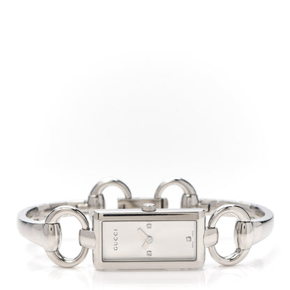 Gucci Stainless Steel Diamond 17mm Tornabuoni Quartz Watch 2 of 5