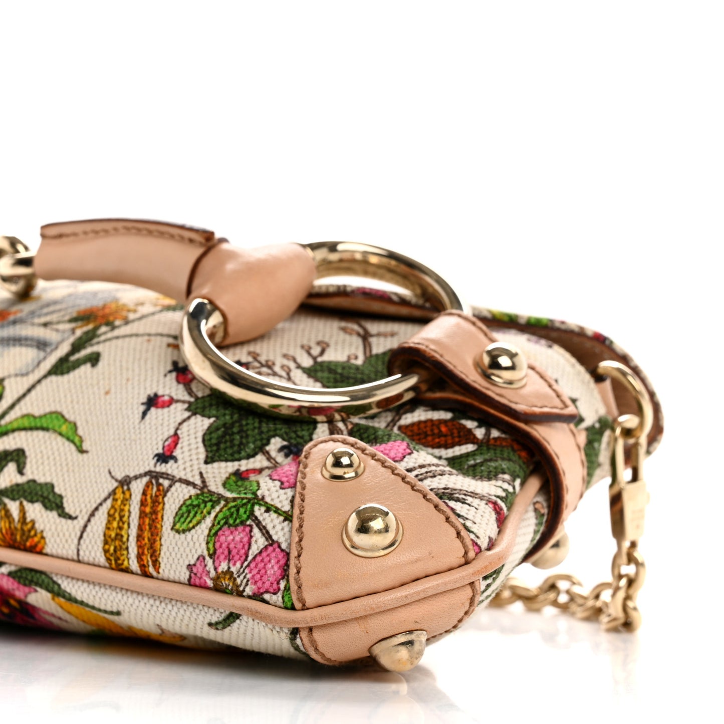 Canvas Flora Floral Horsebit Clutch
