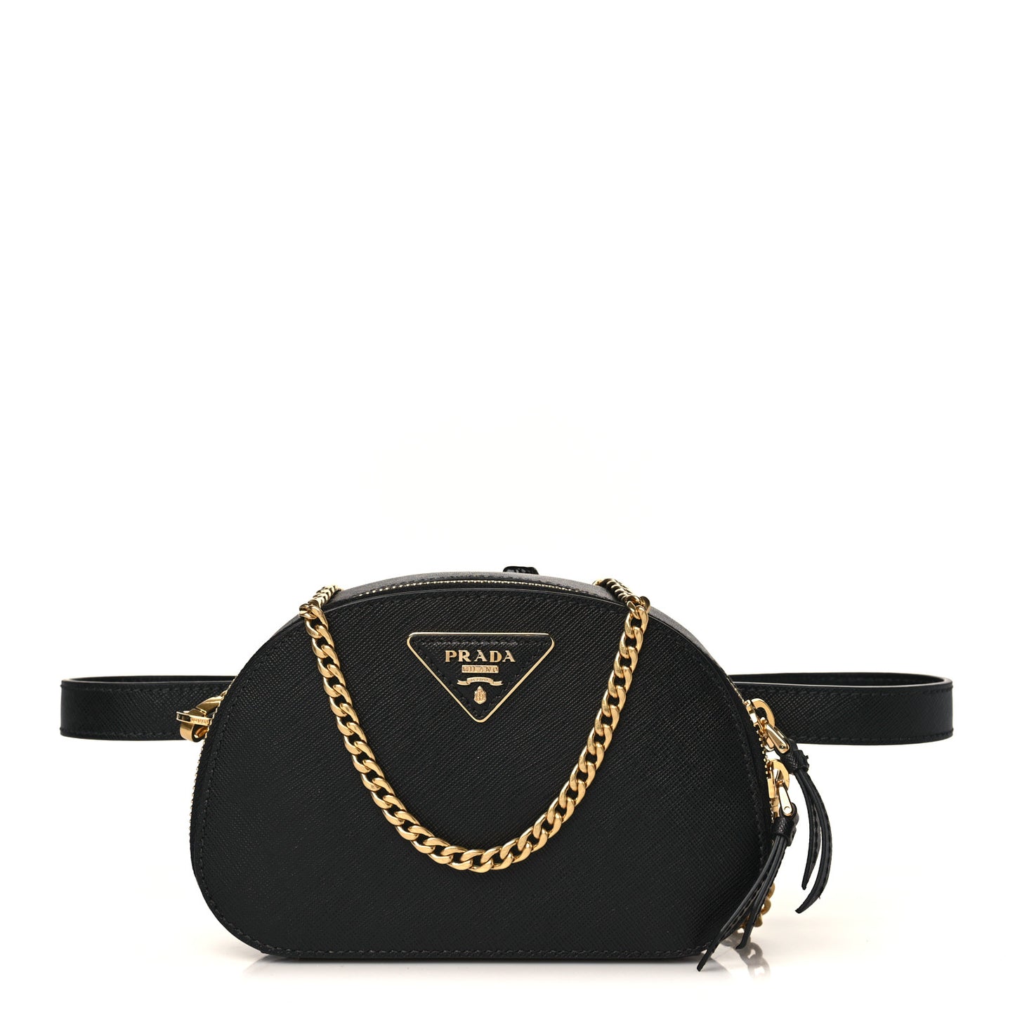 Saffiano Lux Odette Belt Bag Black