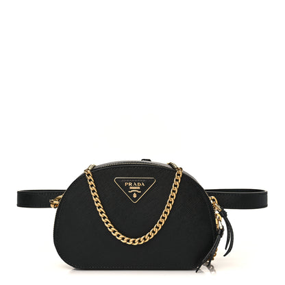 Prada Saffiano Lux Odette Belt Bag Black 1 of 8