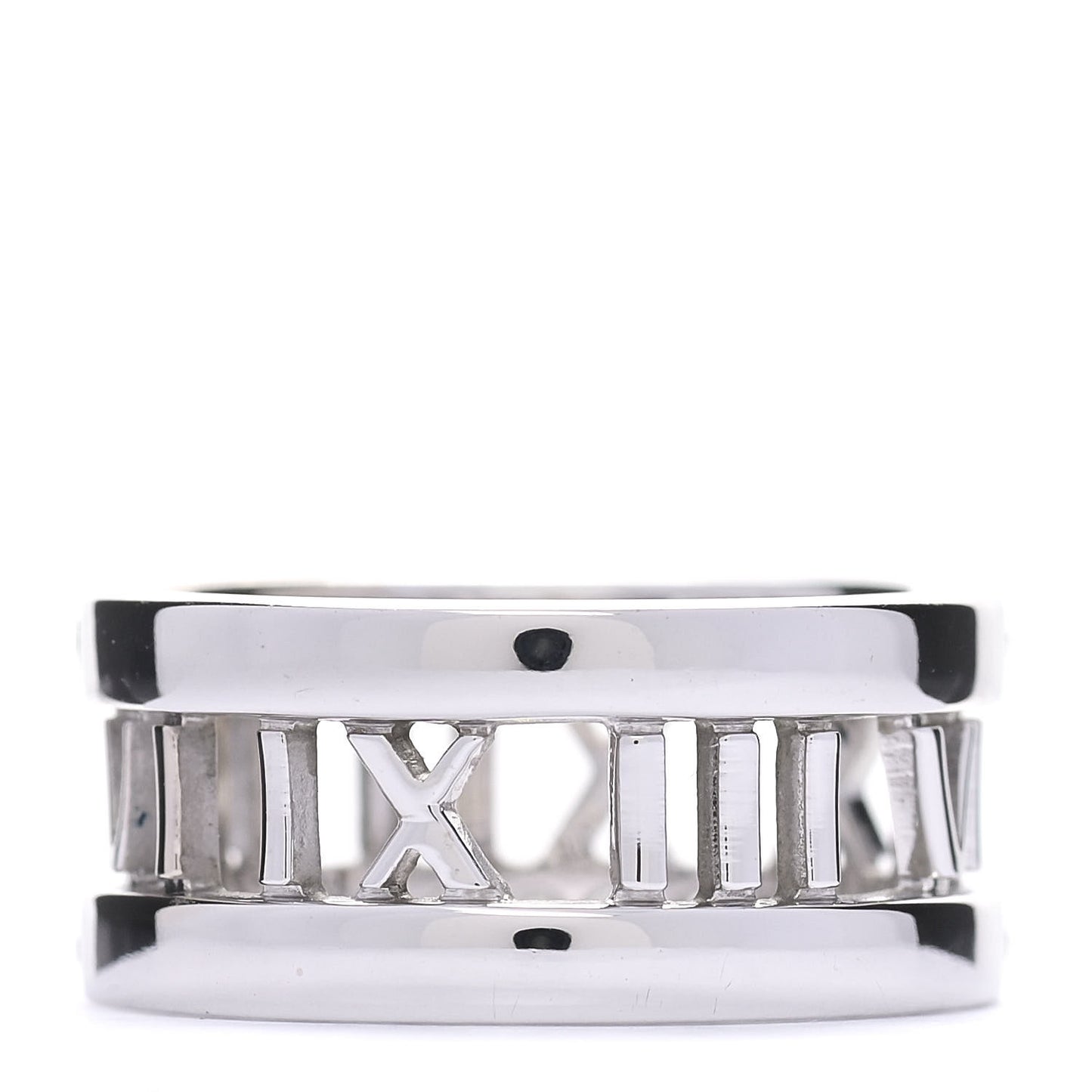 18K White Gold Diamond Wide Atlas Open Ring 52 6