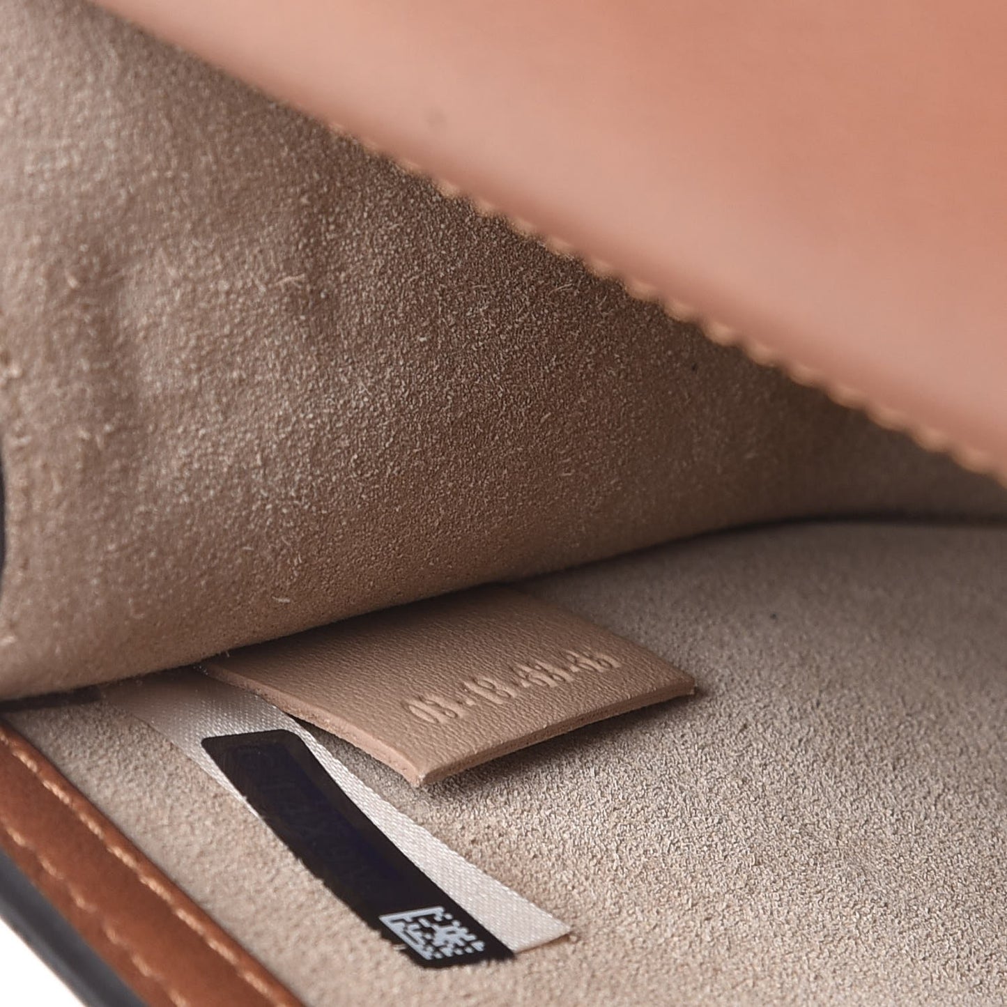 Calfskin Suede Medium Nile Bracelet Bag Caramel