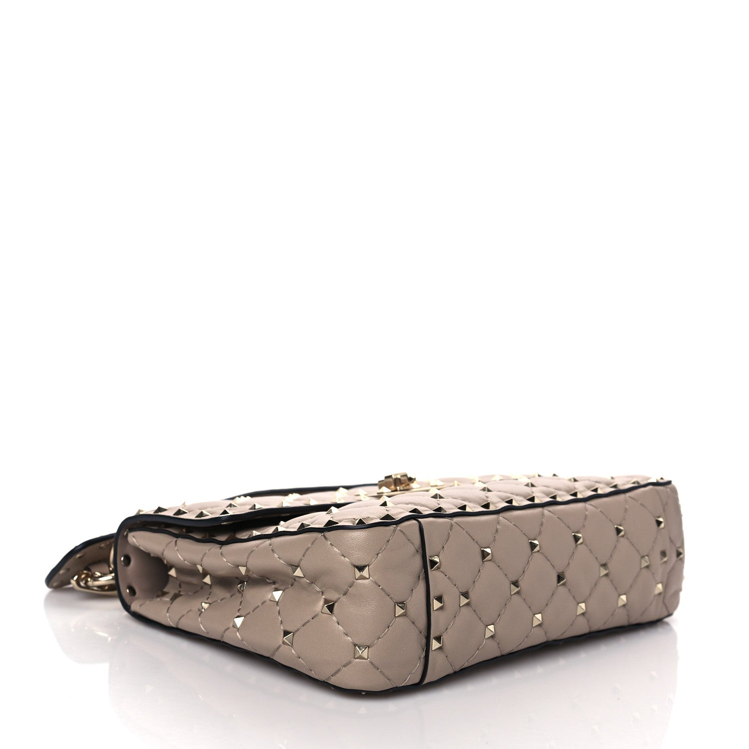 Valentino Garavani Lambskin Medium Rockstud Spike Shoulder Bag Poudre 4 of 9