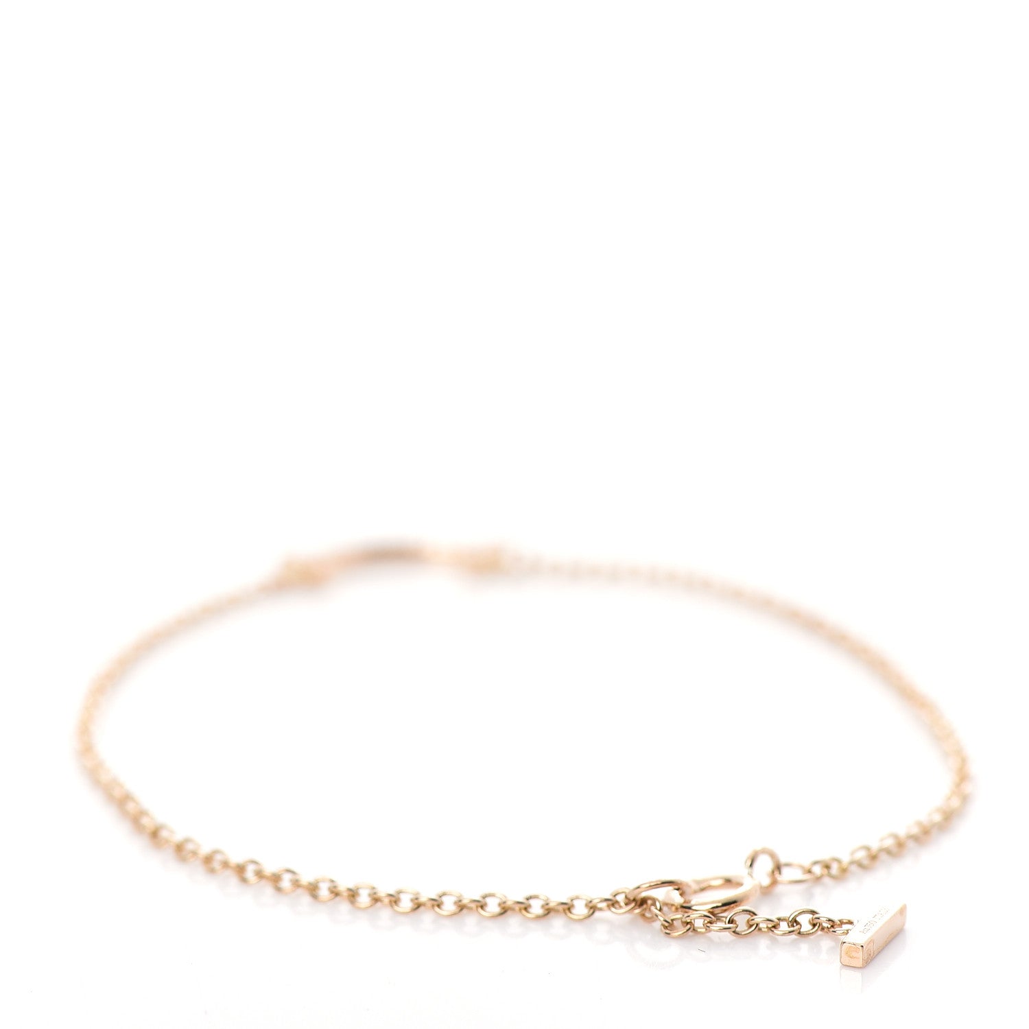 Tiffany 18K Rose Gold Diamond Mini T Smile Bracelet 3 of 5