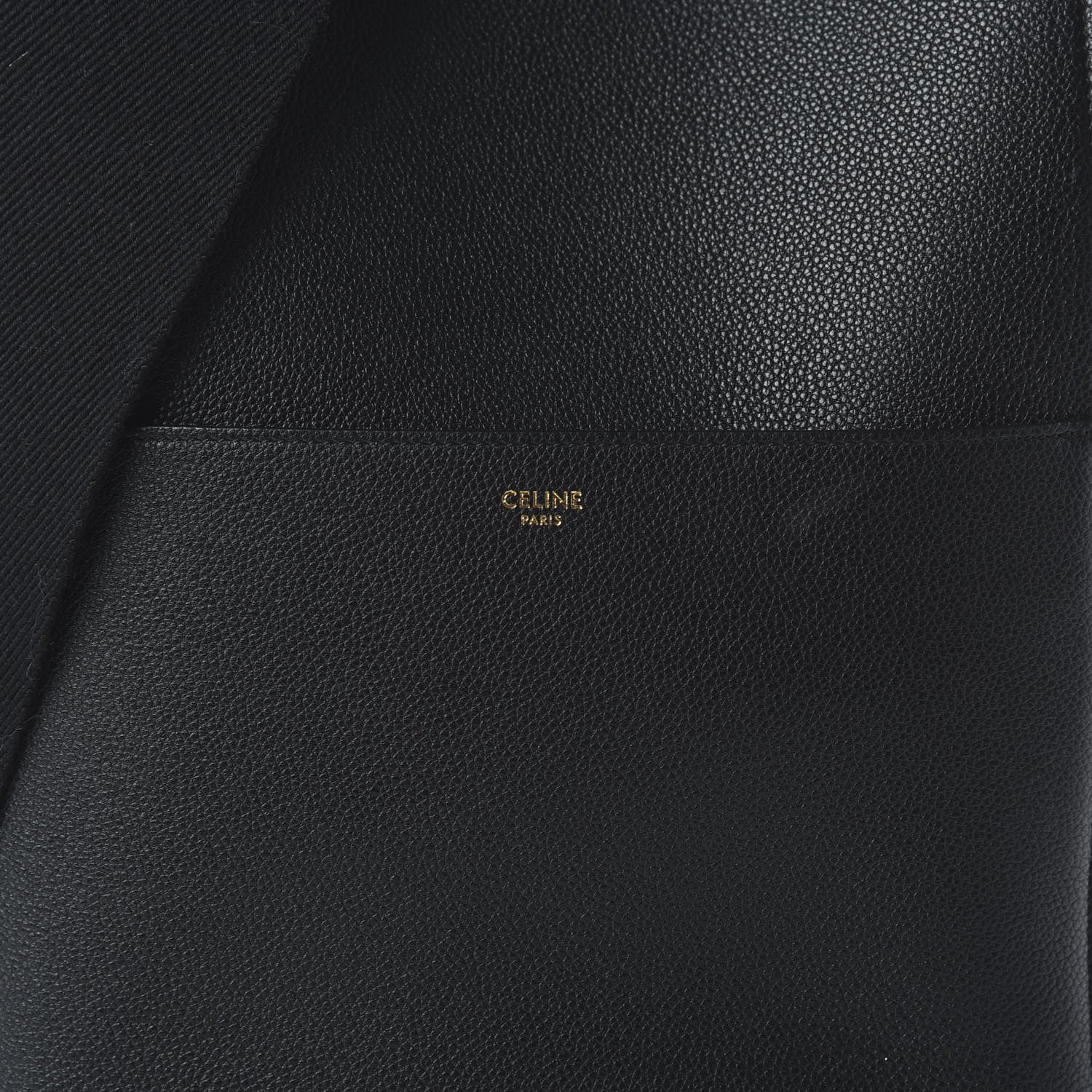 Celine Soft Grained Calfskin Sangle Bucket Bag Black 8 of 8