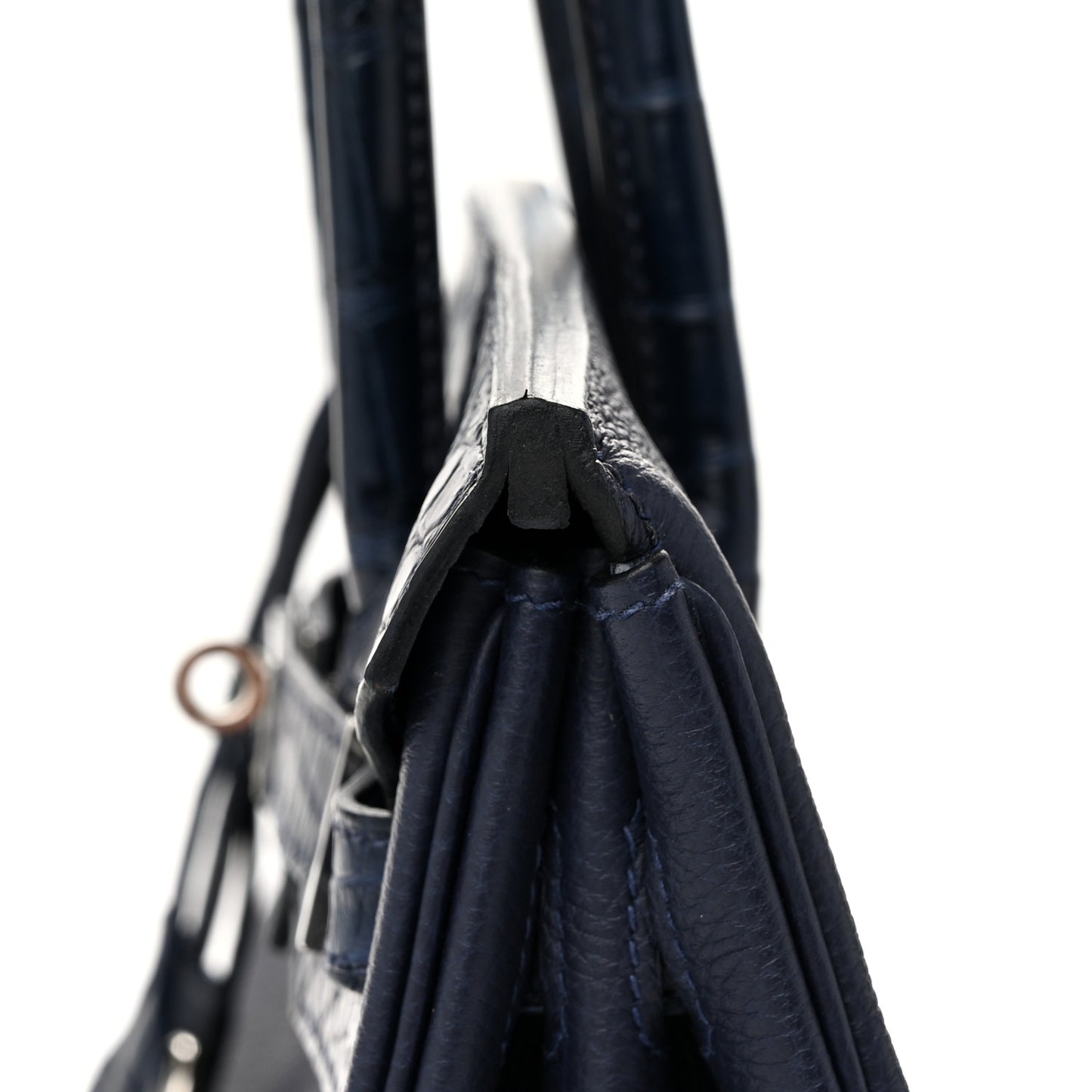Togo Matte Alligator Birkin Touch 30 Bleu Nuit Bleu Indigo