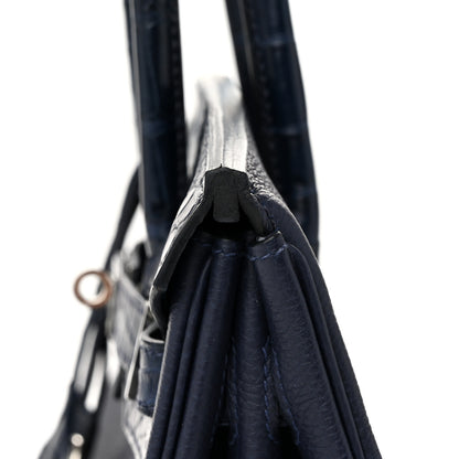 Hermes Togo Matte Alligator Birkin Touch 30 Bleu Nuit Bleu Indigo 11 of 13