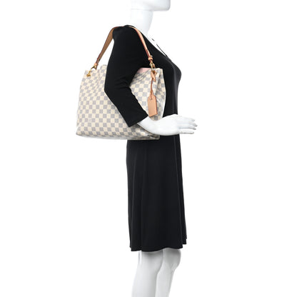 Louis Vuitton Damier Azur Graceful PM Rose Ballerine 2 of 8