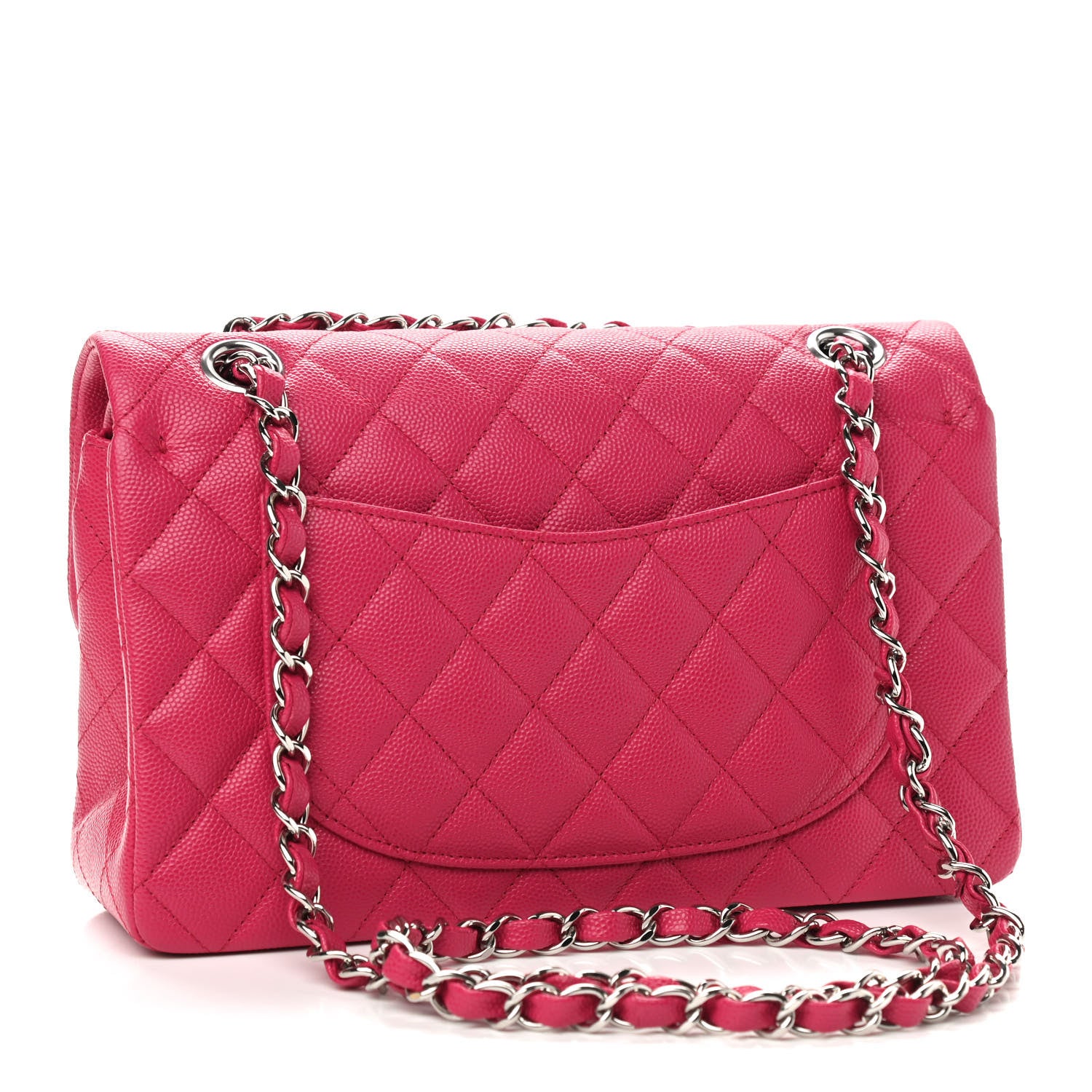 Chanel Caviar Quilted Small Double Flap Dark Pink 2 of 9