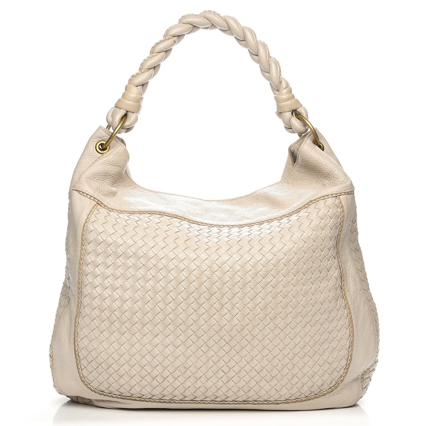 Cervo Intrecciato Shoulder Bag Pergamena