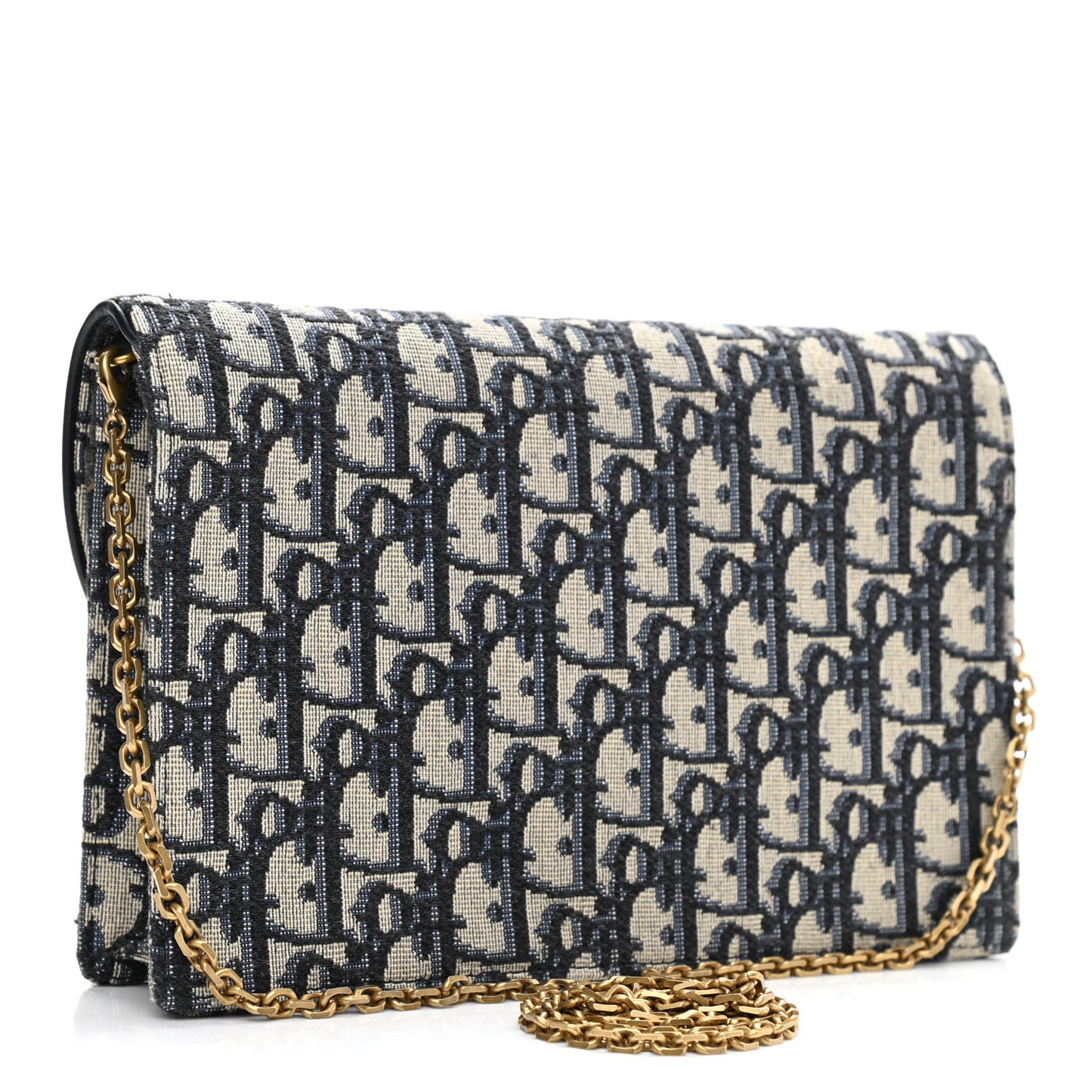 Oblique Saddle Chain Pouch Blue