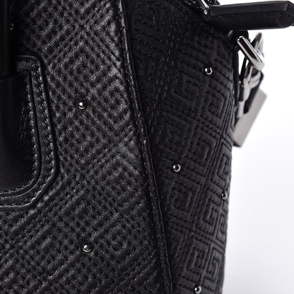 Givenchy Lambskin Logo Embossed Small Studded Antigona Black 10 of 18