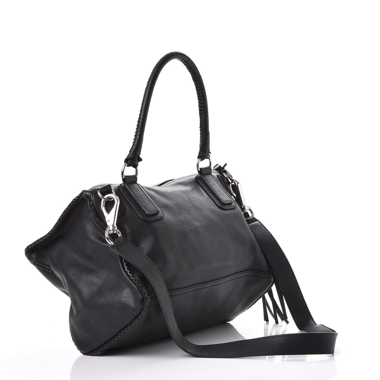Calfskin Medium Braided Pandora Black