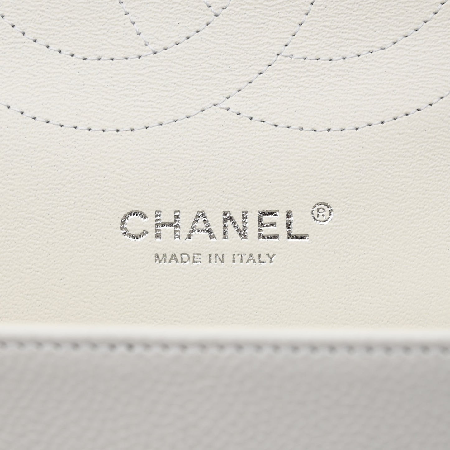 Caviar Quilted Jumbo Double Flap White