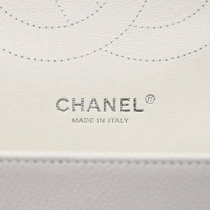 Chanel Caviar Quilted Jumbo Double Flap White 6 of 13