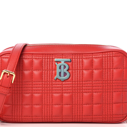 Burberry Lambskin Quilted Camera Bag Bright Red 8 of 9
