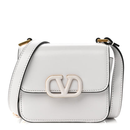 Valentino Garavani Smooth Calfskin Micro VSling Shoulder Bag White 1 of 10