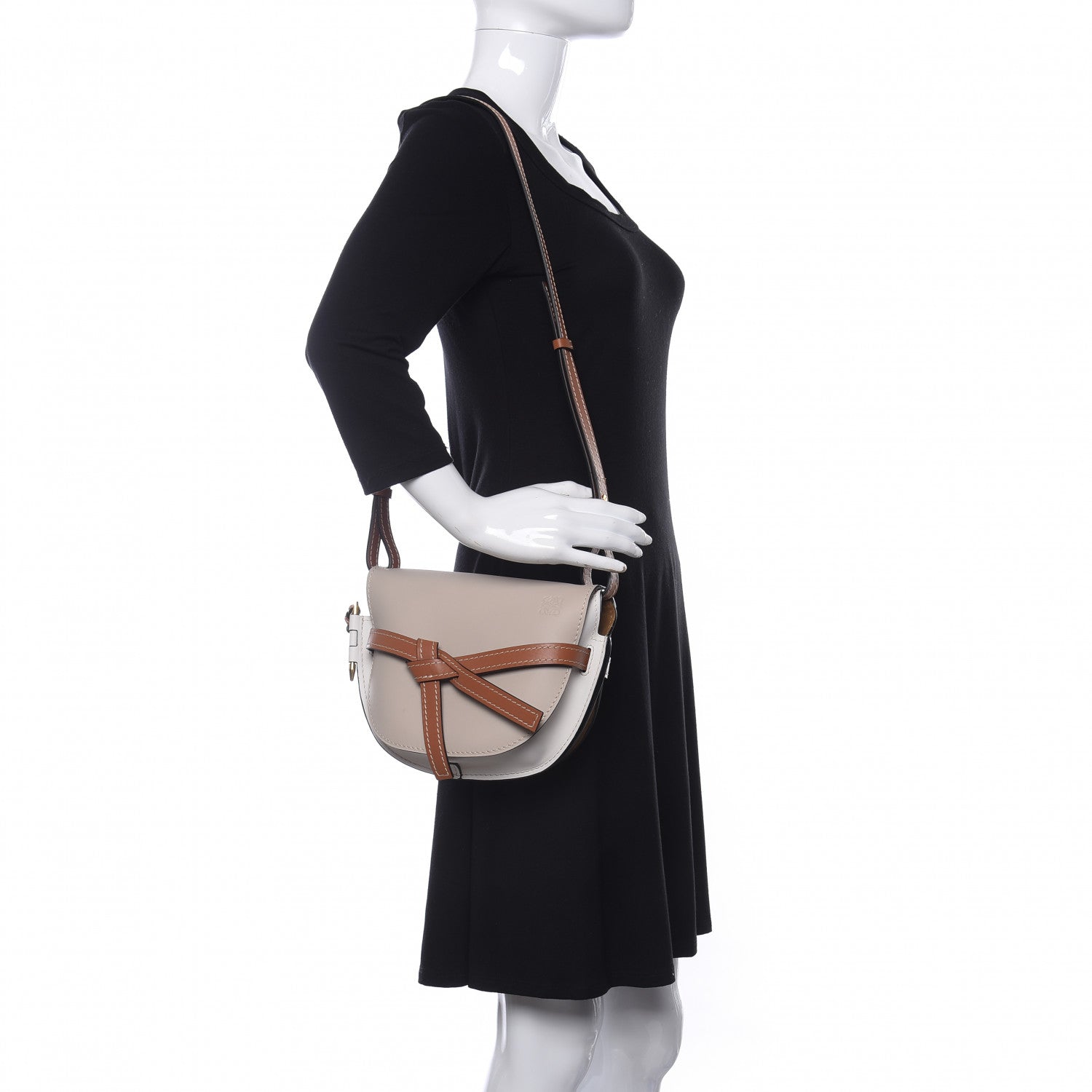 Loewe Calfskin Small Gate Crossbody Bag Ghost Light Ghost 2 of 9