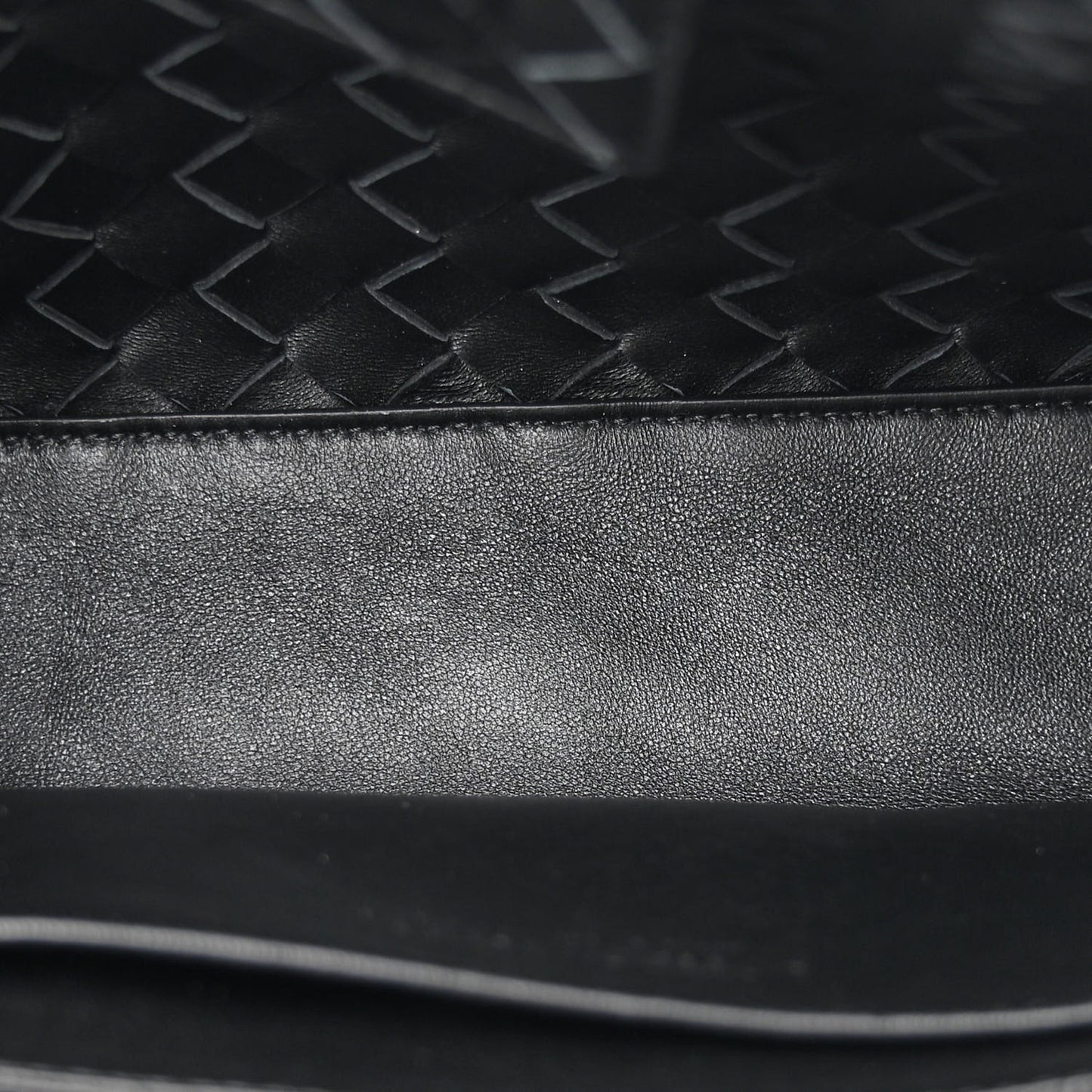 Nappa Intrecciato Small East West Andiamo Shoulder Bag Black