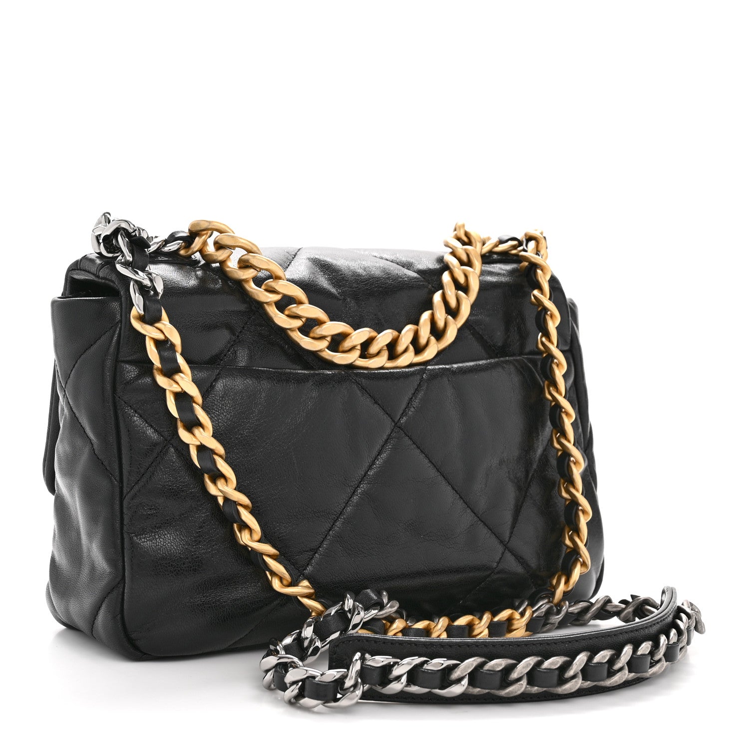 Chanel Goatskin Quilted Medium Chanel 19 Flap Black 3 of 14