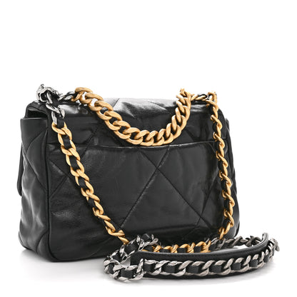 Chanel Goatskin Quilted Medium Chanel 19 Flap Black 3 of 14