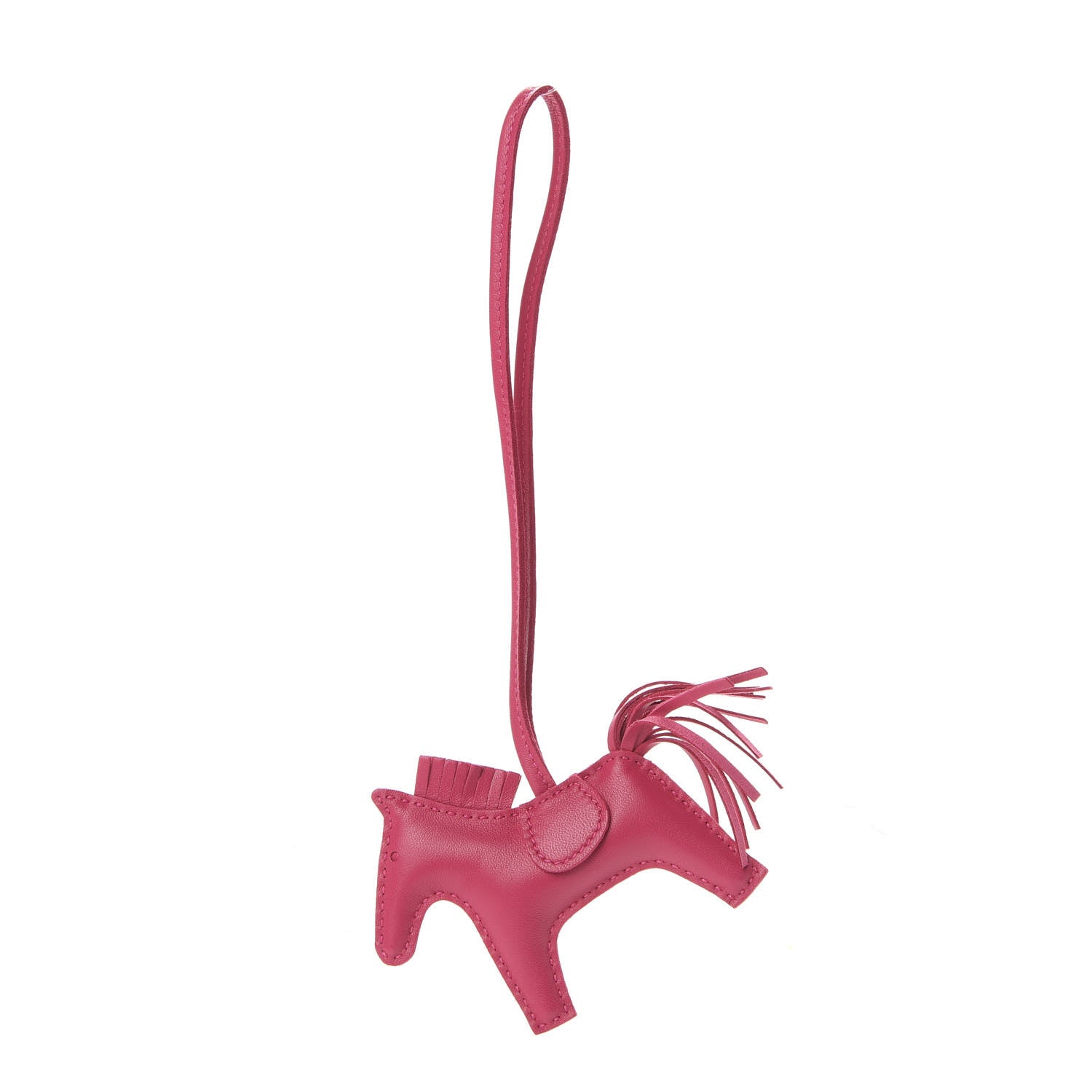 Hermes Milo Lambskin Grigri Rodeo Horse Bag Charm PM Rose Mexico 1 of 5