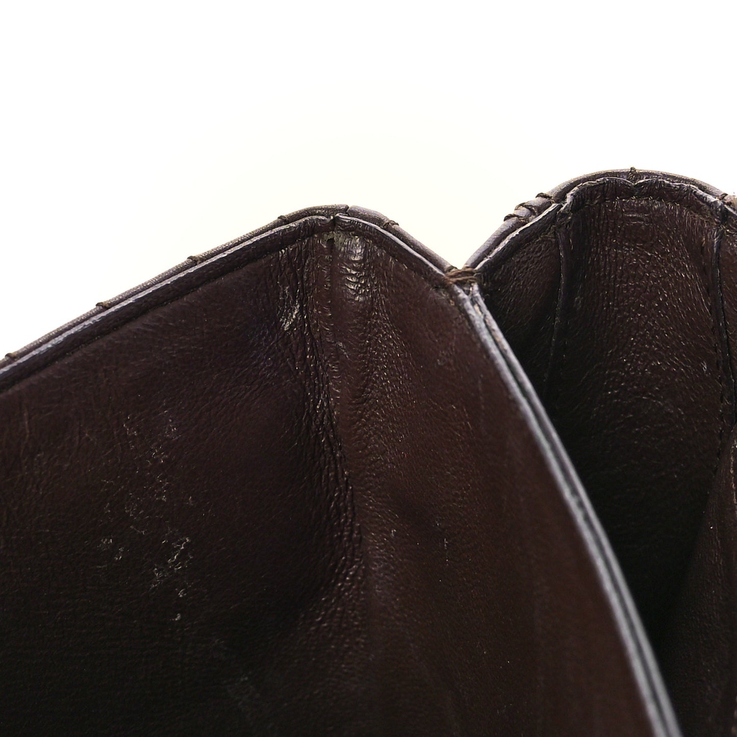 Calfskin Quilted Medium C Bag Dark Brown