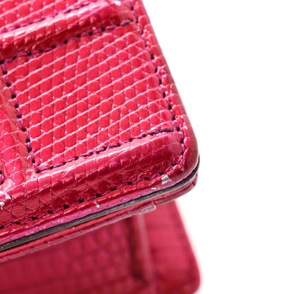 Christian Dior Metallic Lizard Small Diorama Flap Bag Fuchsia 11 of 13