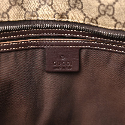 Gucci GG Supreme Monogram Medium Zippered Shopping Tote Dark Brown 6 of 11