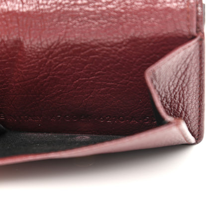 Balenciaga Chevre Gold Metallic Edge Hardware City Mini Wallet Bordeaux 8 of 8