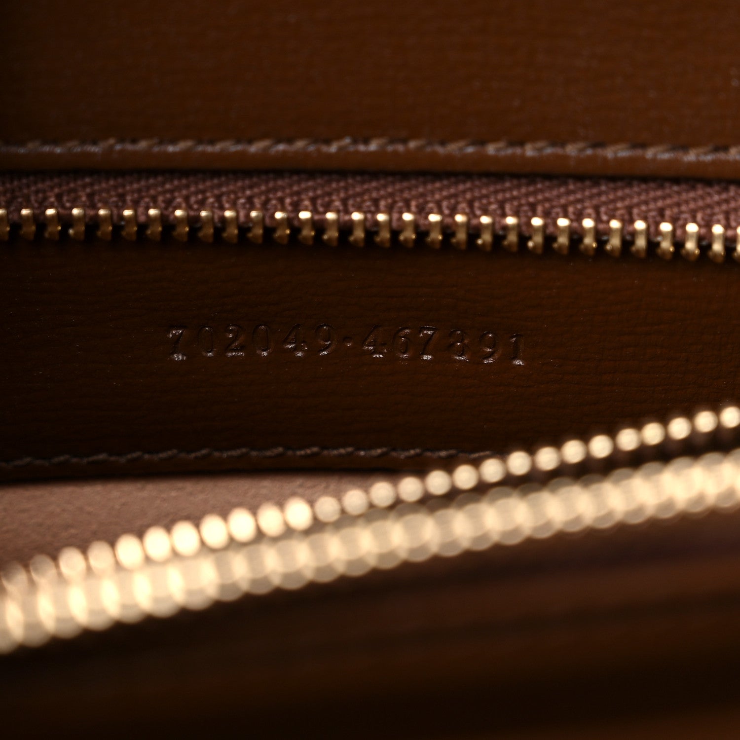 Gucci Textured Calfskin Medium Horsebit 1955 Top Handle Bag Brown Sugar 7 of 10