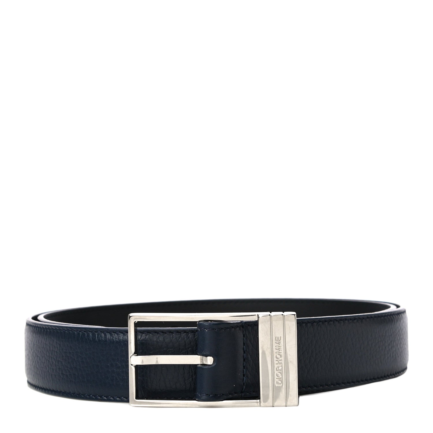 Christian Dior Calfskin Dior Homme Belt 95 38 Navy 1 of 9