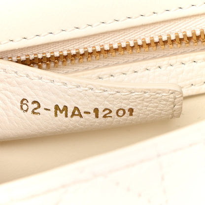 Christian Dior Calfskin Cannage Small Caro Bag Ivory 7 of 14